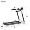 Portable Compact Treadmill, Electric Motorized 3.5Hp, 14Km / H, Medium Running Machine Motorised Gym 330Lbs, Foldable For Home Gym Fitness Workout Jogging Walking, Bluetooth Speaker App Fitime - White - Image 12