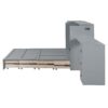 Queen Size Murphy Bed With USB Port, Large Drawer, And Wardrobe / Desk Combo Versatile Cabinet Bed - Gray - Image 14