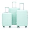 Set 3 Pieces 20" / 24" / 28" Abs Spinner Wheel Luggage, Matching Color, With Combination Lock - Mint Green - Image 22