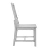 Topmax - 5 Piece Rustic Extendable Dining Table Set Round Trestle Table And 4 Cross Back Dining Chairs For Kitchen, Dining Room - Gray - Image 21