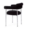 Contemporary Upholstered Armchair Dining Chairs With Metal Legs (Set of 2) - Black - Image 10