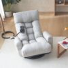 Adjustable Head And Waist Game Chair, Lounge Chair 360 Degree Rotatable - Gray - Image 24