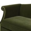 Elaine - Camel Back Small Space Sofa - Olive Green - Image 12
