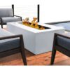 Outdoor Fire Pit Table With Cover - White - Image 4