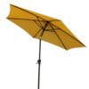 8.8' Outdoor Aluminum Patio Umbrella, Patio Umbrella, Market Umbrella With 33 Pounds Round Resin Umbrella Base, Push Button Tilt And Crank Lift - Yellow - Image 5