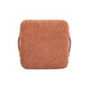 Oliver - Tapered Square Upholstered Ottoman - Spice Orange Fleeced - Image 4