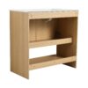 Modern Bathroom Vanity With Ceramic Sink And Soft Closing Doors, 36" Freestanding Cabinet - Oak - Image 16