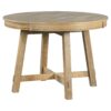 Gia - Round Extendable Dining Table With Leaf Wood - Natural Wood Wash - Image 2