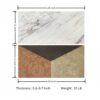 Waterjet Marble 4 Color Marble For Floor And Wall Polished Marble Tile Stone 1 Box Each Pattern 2 Pieces - White / Multi - Image 5