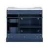 Bathroom Vanity With Resin Sink Combo, Frame Bathroom Storage Cabinet, Freestanding Vanity Set With 3 Drawers & Adjustable Shelf - Blue - Image 14