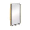 Rectangle Medicine Cabinet Mirror Bathroom Mirror With Storage Wall Mounted Medicine Mirror Cabinet With LED - Gold - Image 14