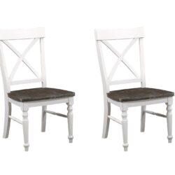 Mountina - Dining Chairs (Set of 2) - Brown / White