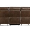 Aashi - Leather Gel Match Recliner Sofa - Brown - Image 4