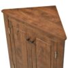 Triangle Bathroom Storage Cabinet With Adjustable Shelves, Freestanding Floor Cabinet For Home Kitchen - Brown - Image 17