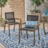 Belfast - Outdoor Dining Chair (Set of 2) With Mesh And Frame - Gray - Image 6
