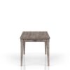 Rustic Dining Table Two Storage Drawers And Leaf - Gray - Image 2