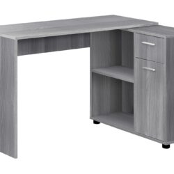 Computer Desk, Home Office, Corner, Storage Drawers, L Shape, Laptop, Contemporary & Modern - Gray