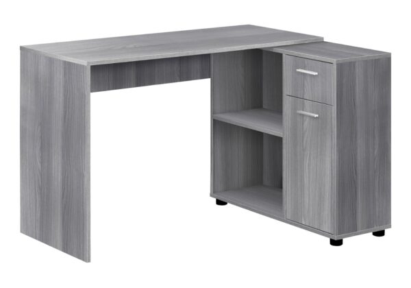 Computer Desk, Home Office, Corner, Storage Drawers, L Shape, Laptop, Contemporary & Modern - Gray