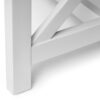 End Table, Farmhouse Side Table, Indoor Outdoor - Brown / White - Image 15