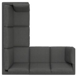 Ava - Mid Century Corner Sectional Sofa - Gray