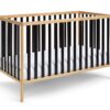 Deux - Remi 3 In 1 Convertible Island Crib - Natural / Black - Image 2