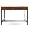 Industrial Style Storage Desk With Acacia Wood Top And Metal Legs - Oak - Image 10