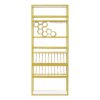 LED Tall LED Tall Wine Rack Freestanding Floor, 7 Tier Wine Baker Rack With Glass Holder & Wine Storage, Industrial Wine Display Shelf Wine Bar Cabinet For Bar - White / Gold - Image 16