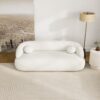 Andrew - Boucle Sofa - Beige / Ivory White / Light Beige / White - Image 9