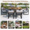 7 Pieces Outdoor Dining Set Patio Dining Table And Chair Set With And Removable Cushions For Patio, Backyard, Garden - Gray - Image 7