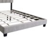 Queen Size Adjustable Upholstered Bed Frame, Vintage Style And Clean Line Design, Popular Style - Gray - Image 6