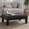 Chatham - Ottoman With Drawer Leather Storage Solution - Dark Coffee - Image 5