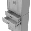 Elegant Storage Cabinet With Multi Functional Space, 2 Drawers With Slide Rails, Adjustable Shelf - Gray - Image 17