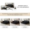 Pull Out Sofa Bed, 3 In 1 Convertible Sleeper Sofa With Nailhead Trim & Rolled Arm, Multi Functional Sofa Bed For Living Room, Bedroom, Apartment, Office - Black - Image 17