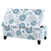 Luxury Storage Ottoman With Floral Patterned Fabric, Soft Close Hinges, Functional Footrest & Seat - Multicolor - Image 16