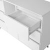 Living Room Sideboard Storage Cabinet With LED Light, Modern Kitchen Unit Cupboard Buffet Wooden Storage Display Cabinet - White - Image 16