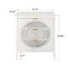 3 Drawer Cabinet With Hollow Carved 3 Drawer Dresser Storage Chest With Metal Handles For Entryway Living Room Bedroom - Beige - Image 5