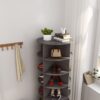 360 Rotating Shoe Cabinet 6 Layers - Gray - Image 5