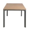 Eucalyptus Wood Topped Patio Dining Table With Aluminum Frame - Gray - Image 7
