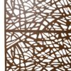 Outdoor & Indoor Metal Privacy Screen Freestanding Decorative Privacy Screen, Privacy Fence Panels For Deck Balcony Patio Garden - Brown - Image 2