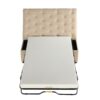 Convertible Folding Sofa Bed Ottoman With Memory Mattress And Tufted Design - Beige - Image 9