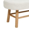 Fuji - Upholstered Bedroom Accent Bench With Natural Legs - Ivory White - Image 5
