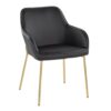 Daniella - Contemporary Dining Chair (Set of 2) - Gold / Black - Image 2