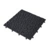 Interlocking Deck Tiles Plastic Waterproof Outdoor All Weather Anti-Slip Bathroom Shower Balcony Porch Strong Weight Capacity Upto 440 Lbs, Pebble Stone Pattern Pack Of 24 - Black - Image 19