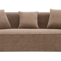 Keith - Chenille 3 Piece Living Room Set (Comes With Matching Color Toss Pillows) - Brown