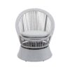 Modern Swivel Wicker Lounge Chair Set With Rattan And Iron Frame, Stylish Round Design For Indoor Or Outdoor Relaxation - Silver Gray - Image 16