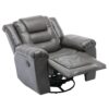 360° swivel And Rocking Home Theater Recliner Manual Recliner Chair With Wide Armrest For Living Room - Gray - Image 14