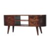 Rounded Entertainment Unit - Walnut - Image 3