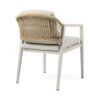 Outdoor Dining Set Acacia Wood Table With 6 Rattan Iron Chairs - Black / Natural / Gray - Image 8