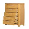 5 Drawer Dresser - Natural Wood / Brown - Image 4