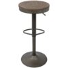 Dakota - Industrial Adjustable Barstool (Set of 2) - Antique / Brown - Image 6